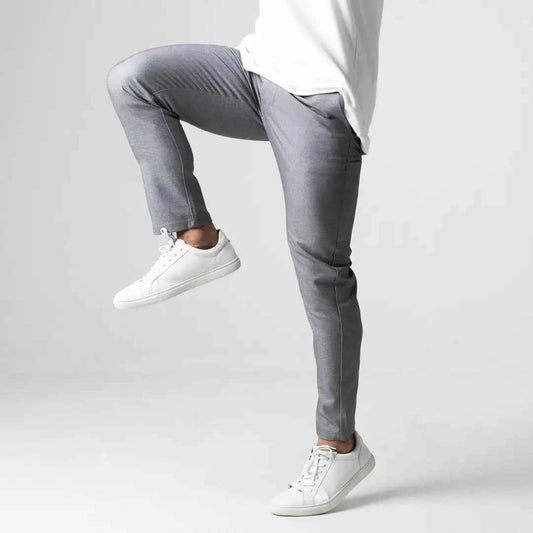 Men's Slim Fit Chinos - Stylish Ankle-Length Active Comfort