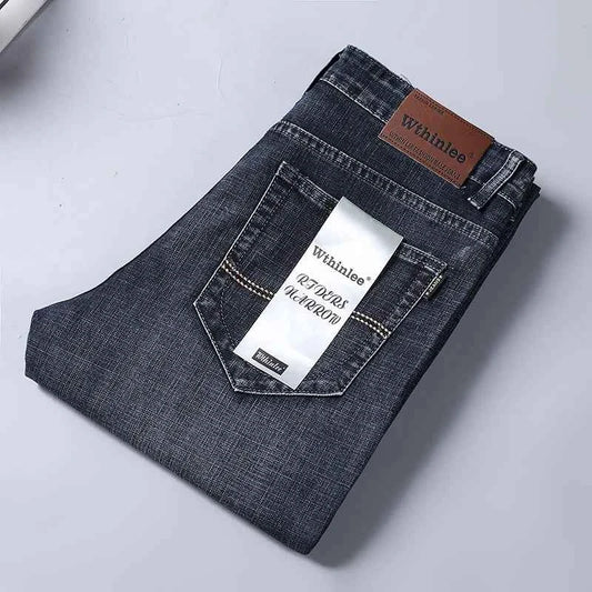 Men's Stretch Denim Jeans - Classic Straight Fit