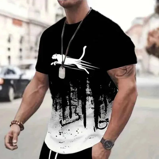 Men's 3D Animal T-Shirt for Men - Short Sleeve Fashion Tee