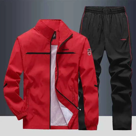 Red Casual Tracksuit Set