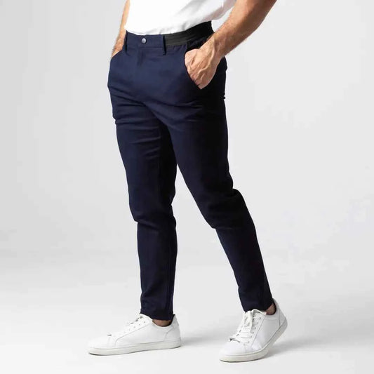 Men's Slim Fit Chinos - Stylish Ankle-Length Active Comfort