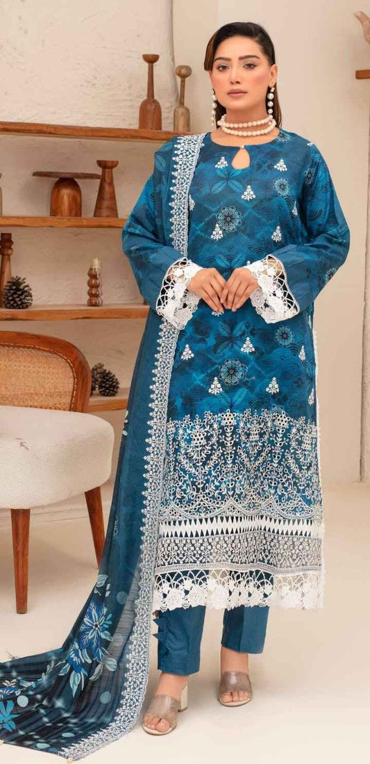 Royal Blue Shalwar Qamiz Set